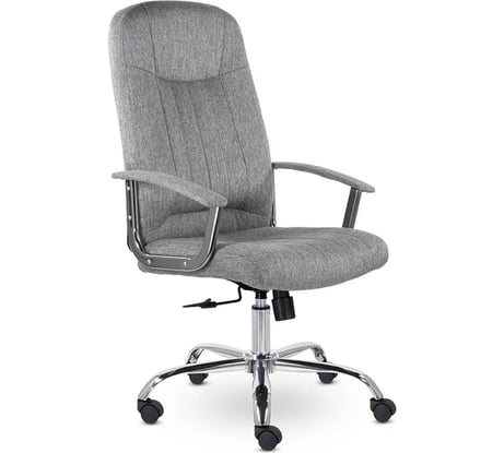 Кресло офисное ОФИСМАГ Бостон, CH-277, хром, ткань, серый (M-02), ш/к 82468 533306