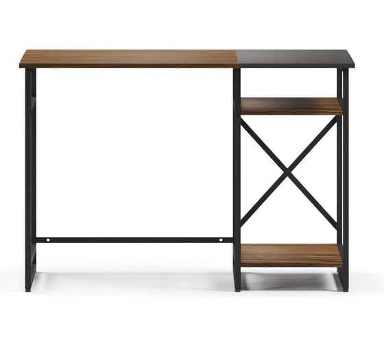 Стол письменный Металл-Завод GUTTA 76х111х68 см составной столешницей, коричневый, черный GDC76111683BK2 1