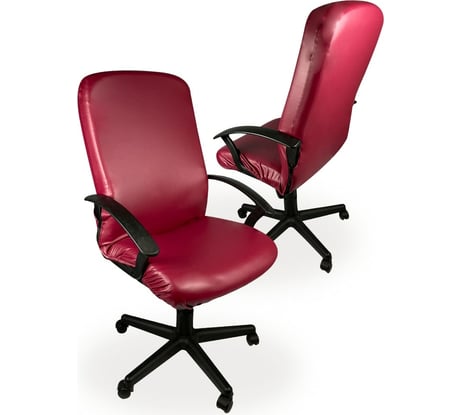 Чехол для компьютерного кресла ГЕЛЕОС 513Л размер L, кожа, темно-бордовый ГЧ00513Л