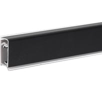 Плинтус алюминиевый ООО ДЕКОПЛИНТ (КВАДРО-Ч) - чёрный, 1,15 м 7782