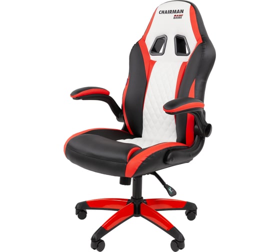 Офисное кресло CHAIRMAN Game 15 Россия экокожа черный/красный/белый 00-07197730 1