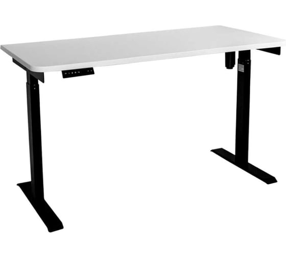 Стол с регулировкой высоты LuxAlto E6 черный/ЛДСП белый, 120x70 34021 1