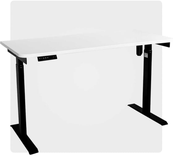Стол с регулировкой высоты LuxAlto E6 черный/ЛДСП белый, 140x70 34350 1