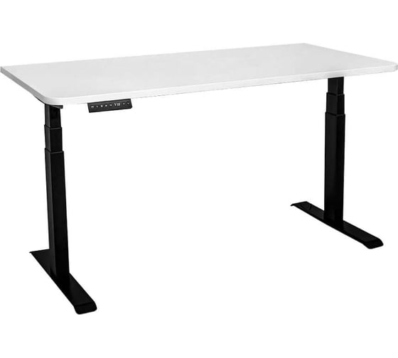 Стол с регулировкой высоты LuxAlto 2A3 черный/ЛДСП белый, 120x60 34200 1