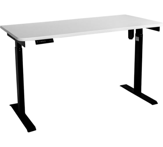 Стол с регулировкой высоты LuxAlto E6 черный/ ЛДСП белый, 120x60 34020 1