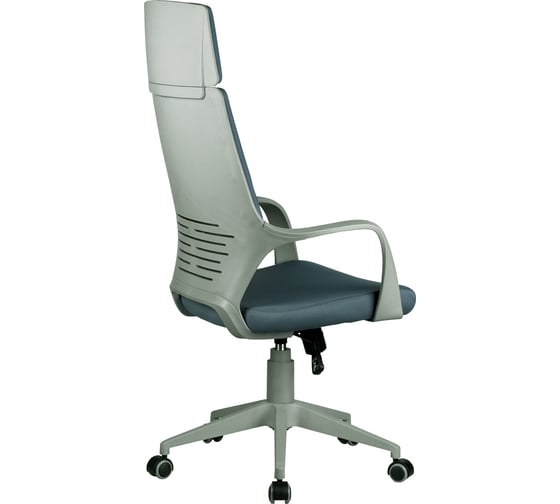 Кресло RIVA Chair RCH 8989 серый пластик, синяя ткань 287 УЧ-00000685