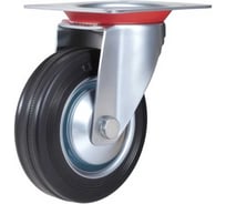 Колесо поворотное Brante 100 мм на площадке, черная резина 107300