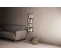 Полка для книг в стиле Larvij Лофт, 320x1150x130 мм, черный, PIPE18BL