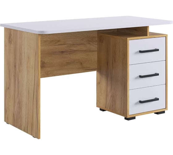 Стол компьютерный Лайт-2 1200 дуб крафт золотой/белый SKL2.1N02.2725 1