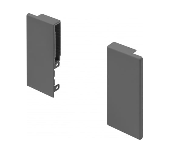 Соединитель фасада GTV, внутренний, для AXIS PRO со стеклянными боковинами, для низкого ящика 84 мм, антрацит PB-AXISPRO-GLASS-WEWMOCA 1