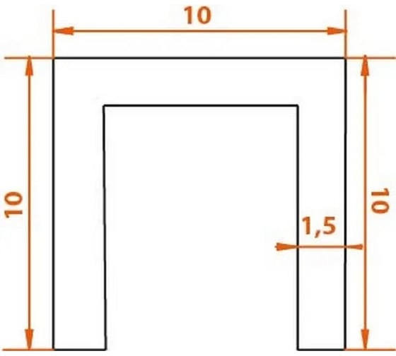 Нижняя направляющая MORELLI TRACK-B 10x10x10, 1 метр 9010077