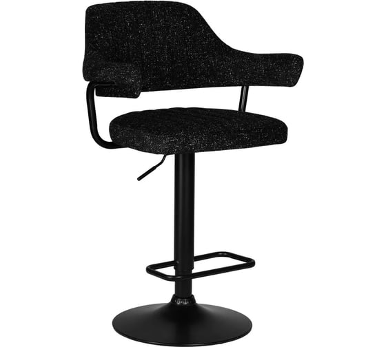 Стул барный DOBRIN CHARLY BLACK цвет сиденья черный твид (LEO18), цвет основания черный LM-5019_B-M_CT-LEO18 1