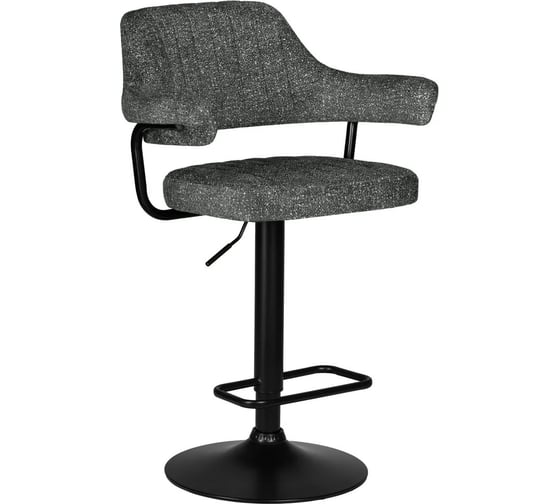 Стул барный DOBRIN CHARLY BLACK цвет сиденья серый твид (LEO11), цвет основания черный LM-5019_B-M_CT-LEO11 1