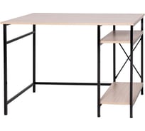 Стол офисный BRABIX SMART CD-018, ш1100*г600*в765мм, ЛОФТ, 2 полки, металл/ЛДСП ясень шимо светлый, 641945