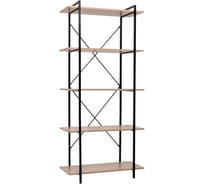 Стеллаж офисный BRABIX SMART SH-004, ш904*г360*в1950мм, ЛОФТ, 5 полок, металл/ЛДСП бунратти, 641944