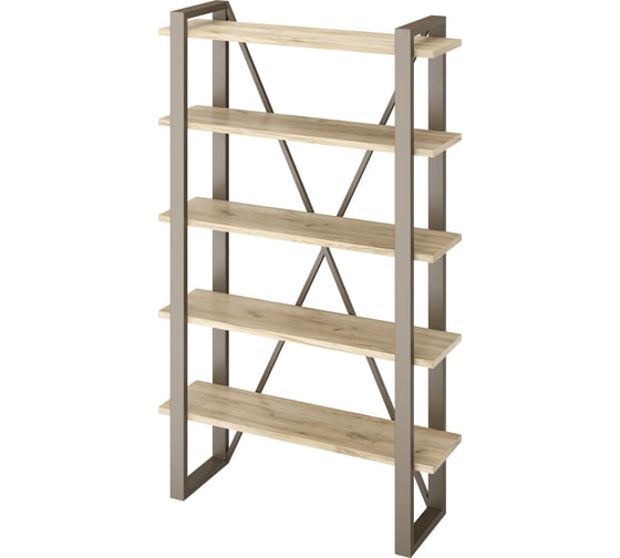 Стеллаж открытый Монолит м/к цвета латте (1100х1800х340) (ЛТ10_1+MON,LT-10,02,К+MON,LT-10,01,К) Дуб крафт серый45 ЛТ10,58 1
