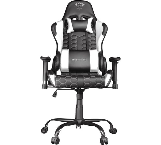 Игровое компьютерное кресло Trust GXT 708W RESTO 24434 кожзам черно-белое Б0054951