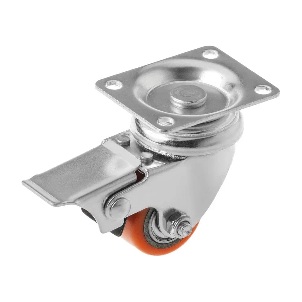 Мебельное колесо со стальным ободом 35 мм поворотное с тормозом 903035b ...