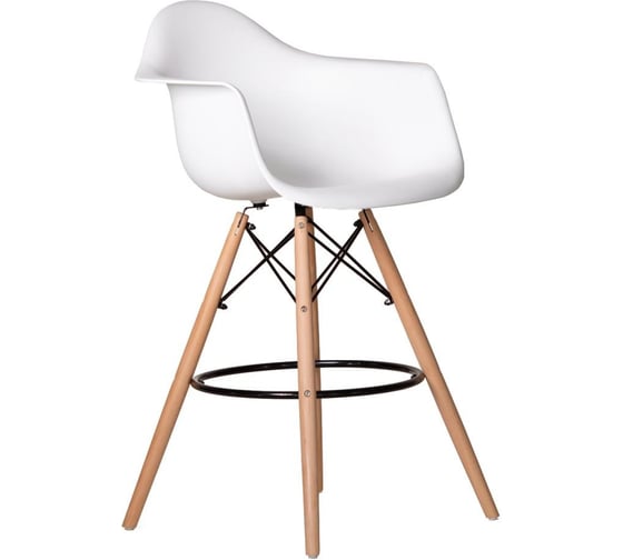 Стул-кресло барный DERSTUHL 330 Wood Bar, белый DSL08.001 1