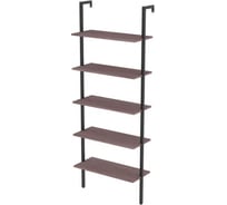 Стеллаж Титан Мета Неман-5, каркас - черный, ЛДСП - ясень шимо темный 4670026246582