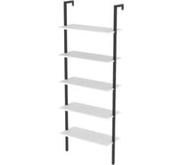 Стеллаж Титан Мета Неман-5, каркас - черный, ЛДСП - белый 4670026246612