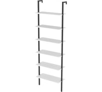 Стеллаж Титан Мета Неман-6, каркас - черный, ЛДСП - белый 4670026246629