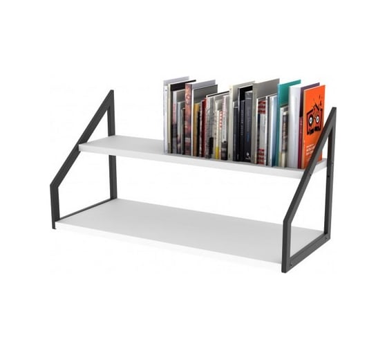 Стеллаж настенный-настольный Титан Мета Ангули 250х600, белый 4670026246711 1