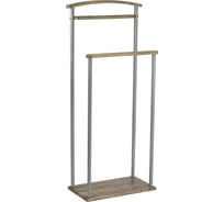 Вешалка костюмная Мебелик Верис 4 металлик/дуб крымский состаренный 7458