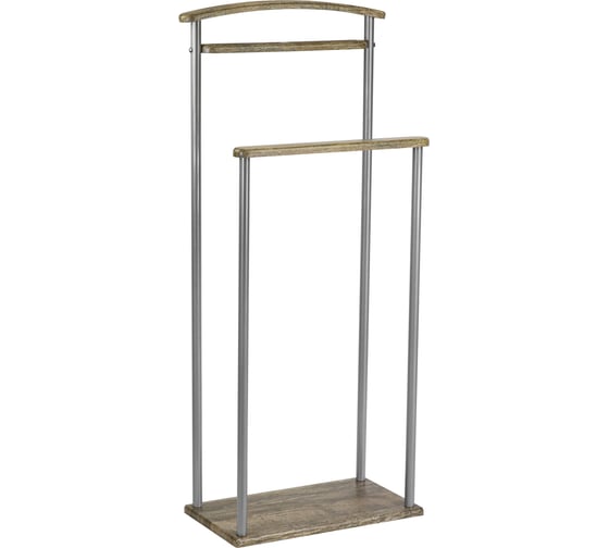 Вешалка костюмная Мебелик Верис 4 металлик/дуб крымский состаренный 7458 1