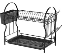 Сушилка для посуды Zalger, 2 уровня, металл+пластик, KA-008