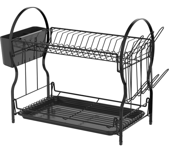 Сушилка для посуды Zalger, 2 уровня, металл+пластик, KA-008 1