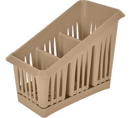 Сушилка для столовых приборов PLAST TEAM, 20 x 12 x 16 см, шоколадный мокко 275796 1