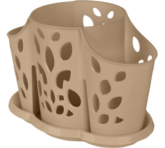 Сушилка для столовых приборов PLAST TEAM, 17,7 x 11 x 13 см, шоколадный мокко 275794 1