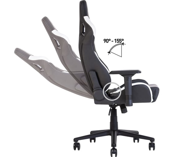 Геймерское кресло NOWY STYL HEXTER PRO R4D TILT MB70 ECO/02 BLACK/WHITE E-16939425