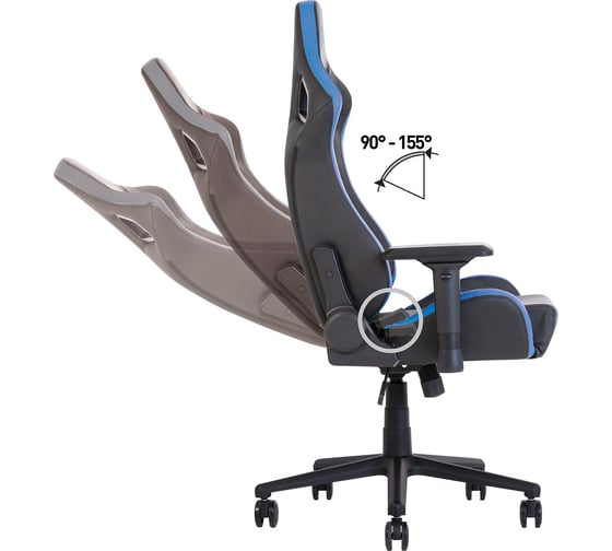 Геймерское кресло NOWY STYL HEXTER PRO R4D TILT MB70 ECO/01 BLACK/BLUE E-16751249