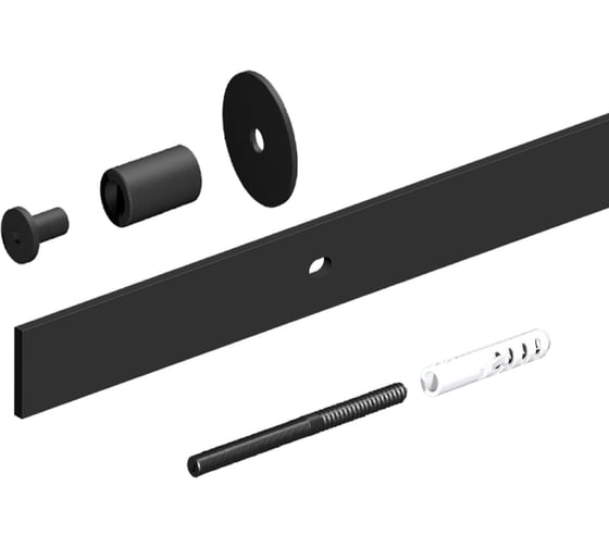 Направляющая Valcomp Roc Design сталь 2400 мм с 5 держателями, черная матовая 217-603 1