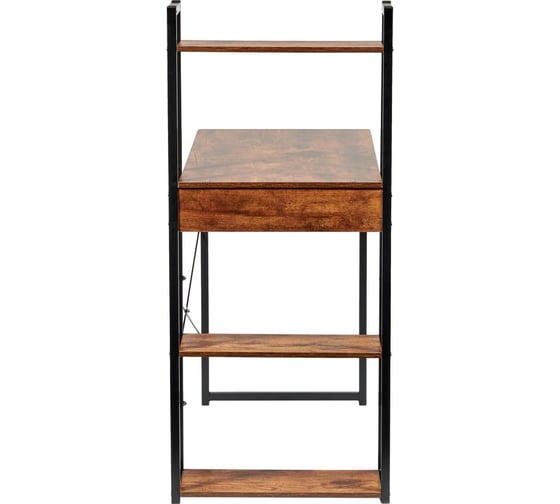 Письменный стол BRADEX Frame с полками, 100x45x110 см, дерево лофт, чёрный FR 0692