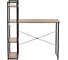 Письменный стол BRADEX Frame с полками, 100x45x110 см, дерево лофт, чёрный FR 0692 3