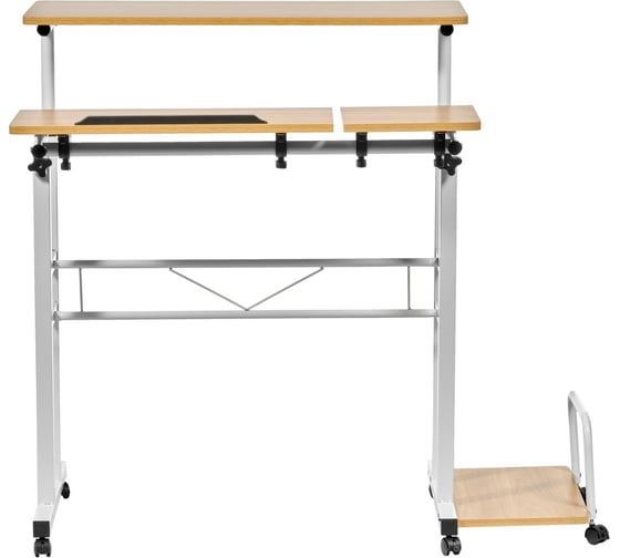 Многофункциональный стол BRADEX Shuttle 80x58x80-130 см, светлое дерево, белый FR 0689