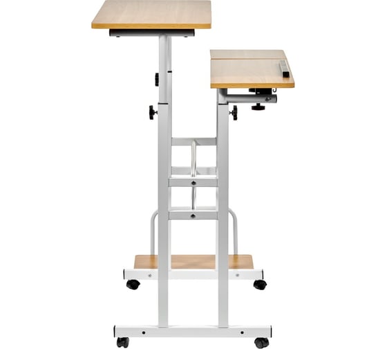 Многофункциональный стол BRADEX Shuttle 80x58x80-130 см, светлое дерево, белый FR 0689