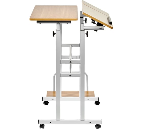 Многофункциональный стол BRADEX Shuttle 80x58x80-130 см, светлое дерево, белый FR 0689