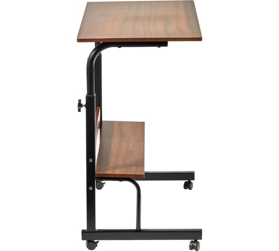 Многофункциональный стол BRADEX Isola 80x40x66-90 см, с полкой, темное дерево, чёрный FR 0688