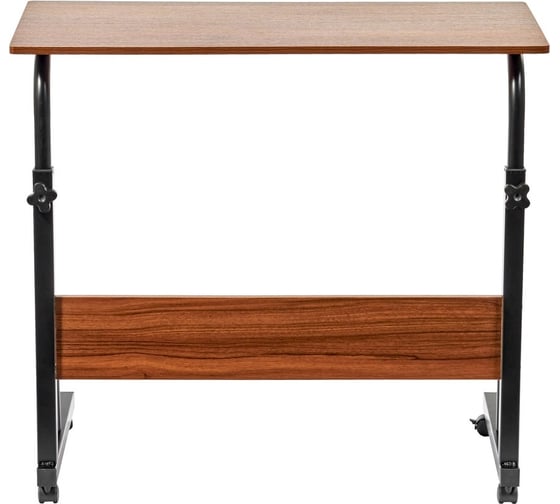 Многофункциональный стол BRADEX Isola 80x40x66-90 см, с полкой, темное дерево, чёрный FR 0688