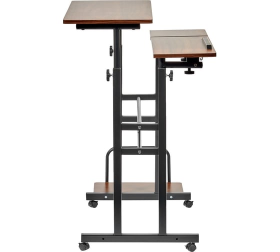 Многофункциональный стол BRADEX Shuttle 80x58x80-130 см, темное дерево, чёрный FR 0690