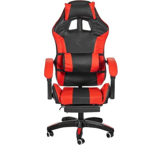 Игровое кресло BRADEX Alfa Pro с подножкой, чёрный-красный FR 0677