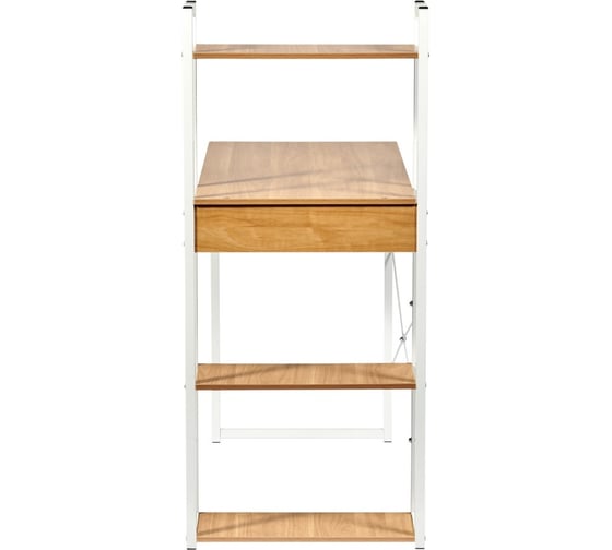 Письменный стол BRADEX Frame с полками, 100x45x110 см, светлое дерево, белый FR 0691