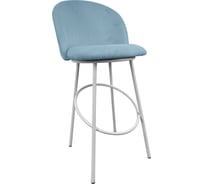 Стул полубарный M-GROUP небесно-серый, белые ножки 13155301