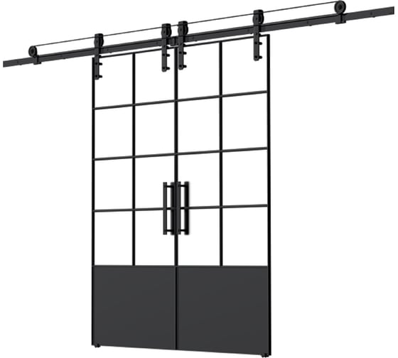Механизм синхронного раздвижения 2 деревянных дверей Valcomp SYMETRIC ROC DESIGN 219-115