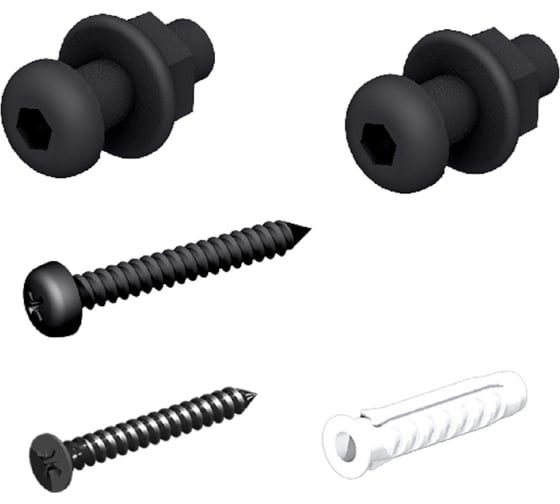 Комплект фурнитуры Valcomp Roc Design BRAGI на 1 дверь, полые колесики, черный 219-337