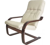 Кресло Garden story Сайма экокожа каркас вишня, сиденье бежевое GT3299